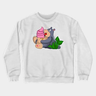 Mole with Waffle ice cream Crewneck Sweatshirt